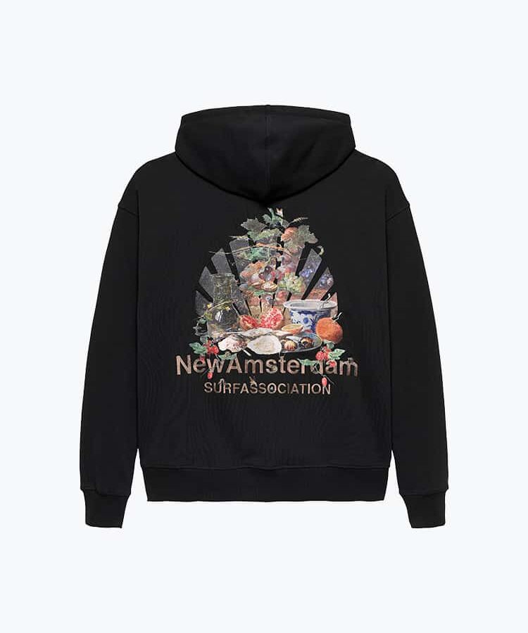 NEW AMSTERDAM SURF ASSOCIATION Buffet Hoodie Black