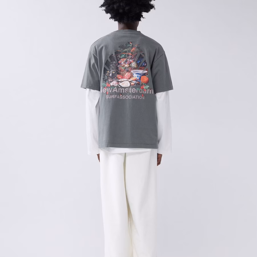 NEW AMSTERDAM SURF ASSOCIATION Buffet Tee Shark Green