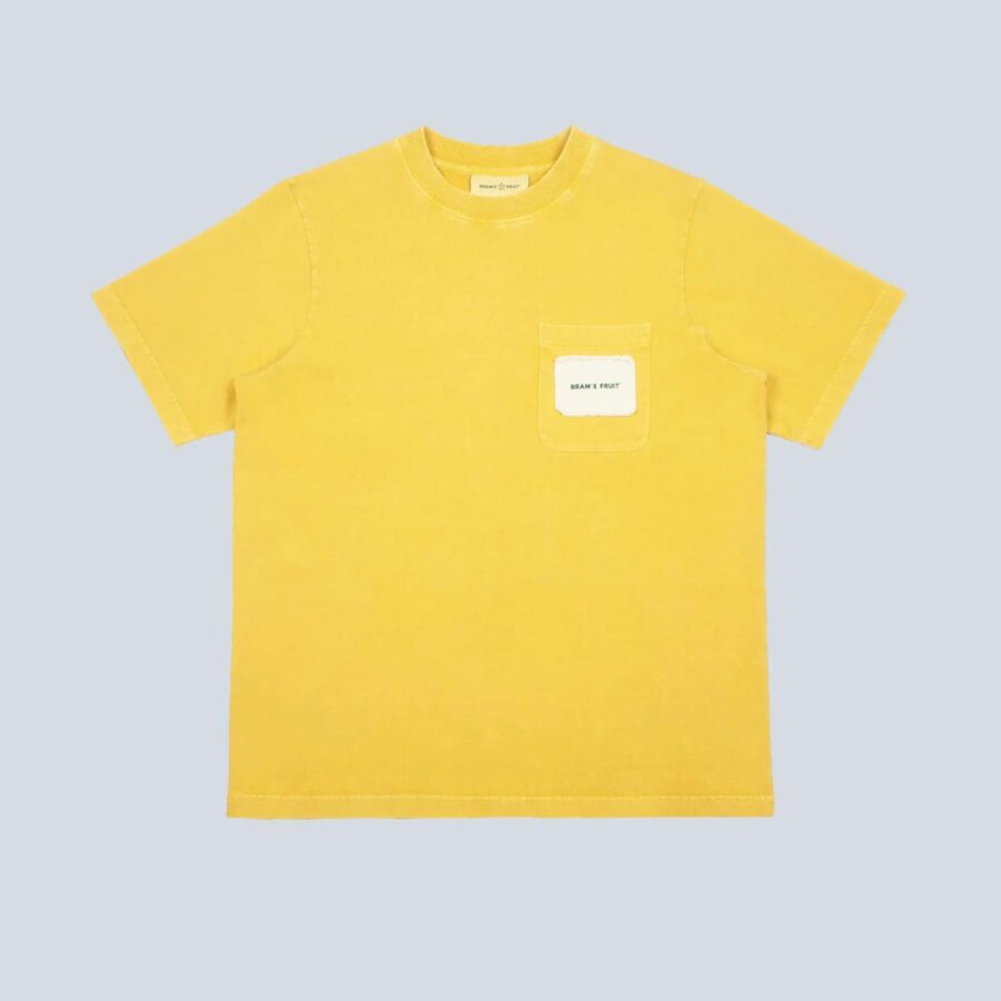 BRAM'S FRUIT Chest Pocket T-shirt Washed Dried Orange