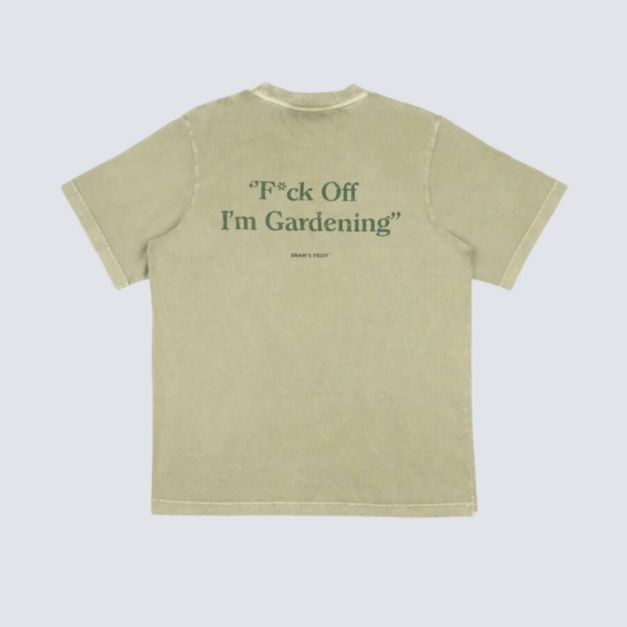 BRAM'S FRUIT F*ck off T-Shirt Distressed Washed Olive