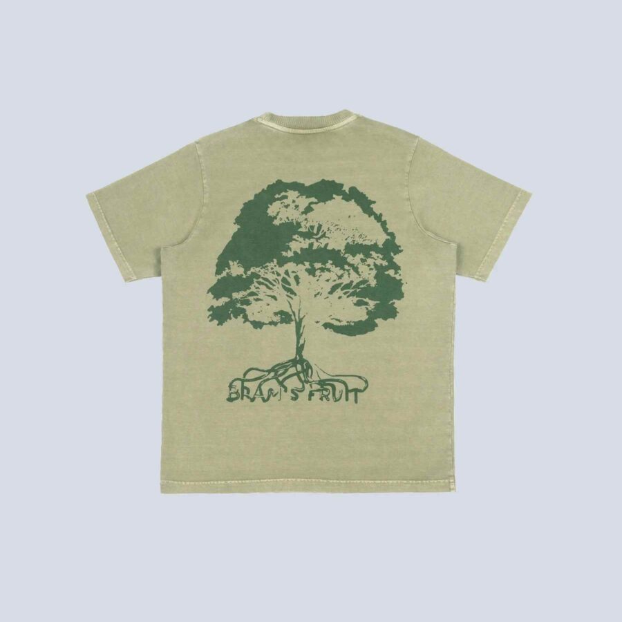 BRAM'S FRUIT Roots T-shirt Washed Olive Green