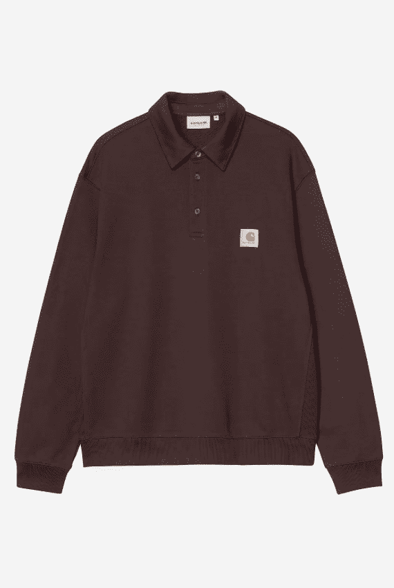 CARHARTT WIP Polo Sweatshirt Cotton Sweat Palisander