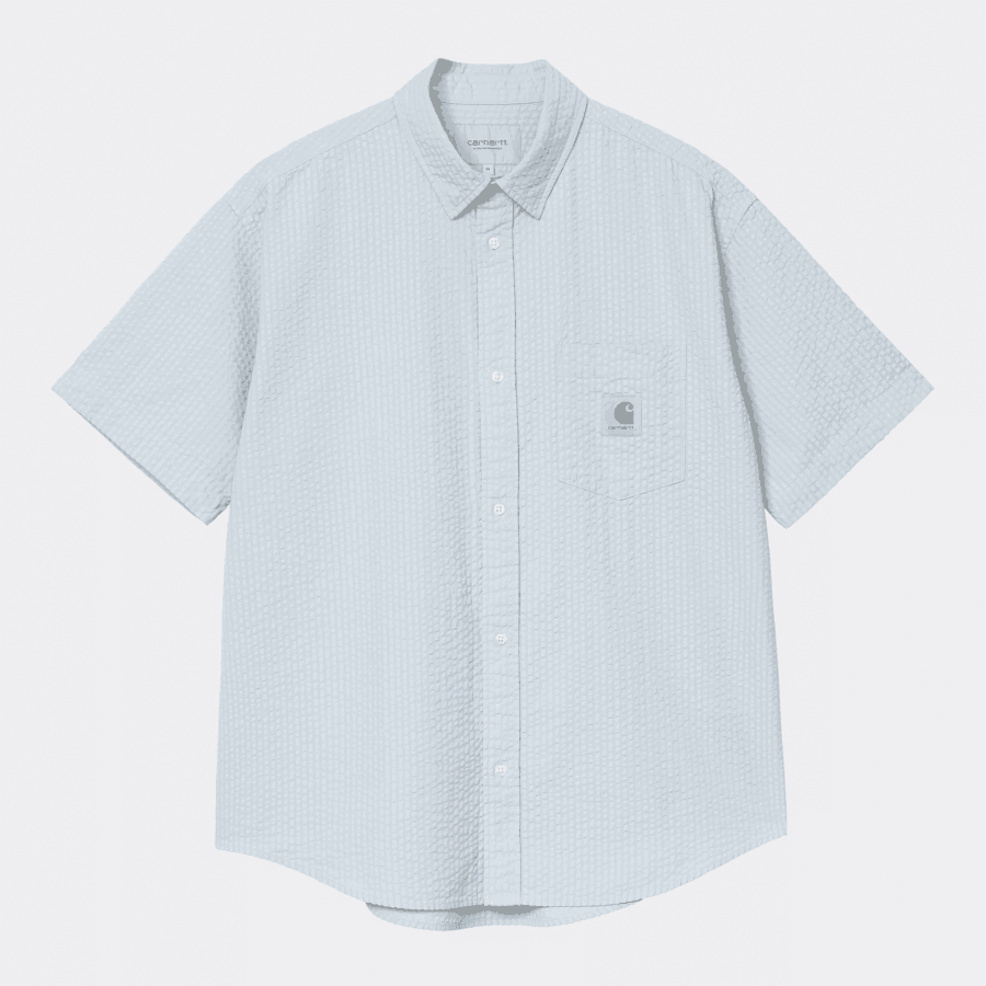 CARHARTT WIP Toland Shirt Seersucker Toland Stripe Blue Fog
