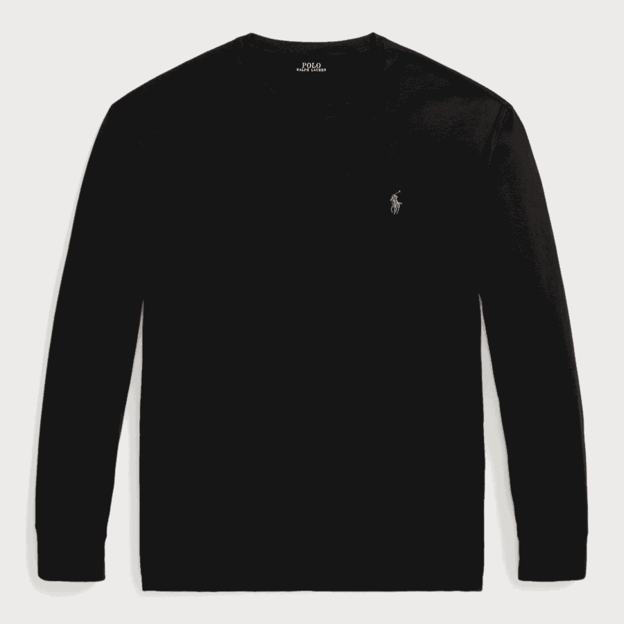 POLO RALPH LAUREN Classic Fit Jersey Long-Sleeve T-Shirt Zwart