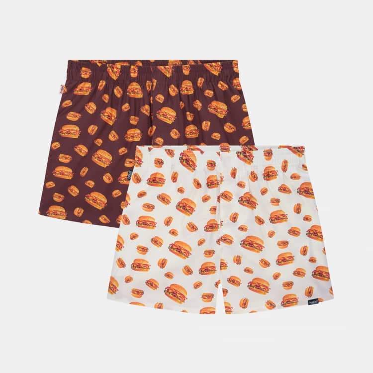 POCKIES 2-Pack -  Burger Boxer Red
