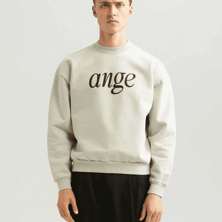 ANGE PROJECTS Logo Sweater Grey
