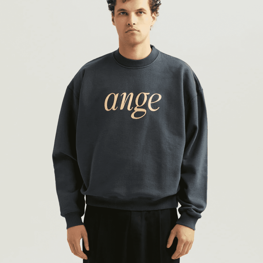 ANGE PROJECTS Logo Sweater Navy