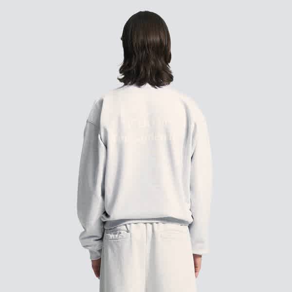 BRAM'S FRUIT Distressed F*ck Off Crewneck Grey Melange