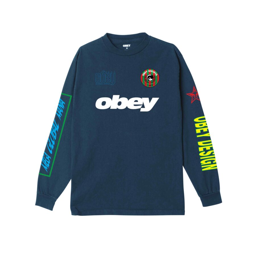 OBEY Mega Global Mania Pigment Dark Denim