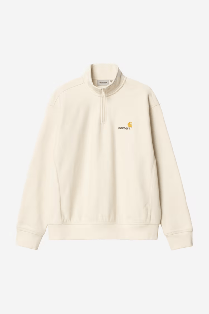 CARHARTT WIP Half Zip American Script Natural