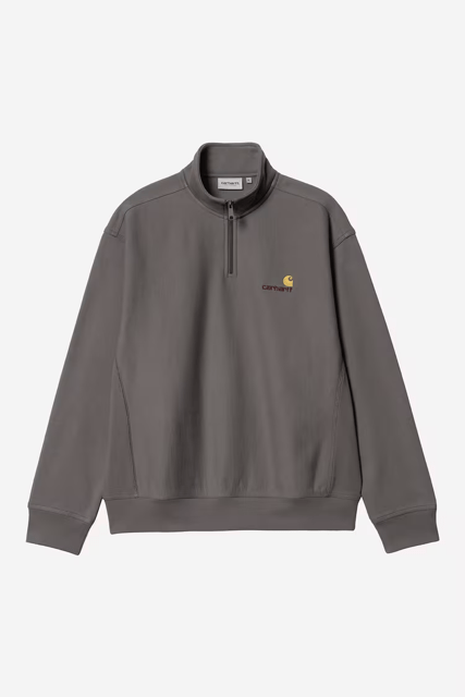 CARHARTT WIP Half Zip American Script Porphyry