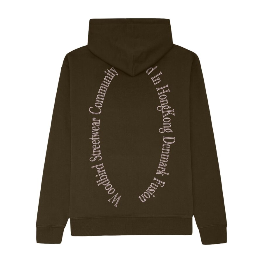 WOODBIRD Pacs Founded Hoodie Dark Brown
