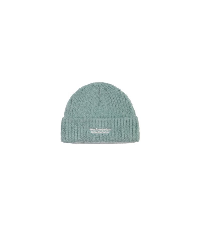 NASA Fuzzy Logo Beanie Denim Blue