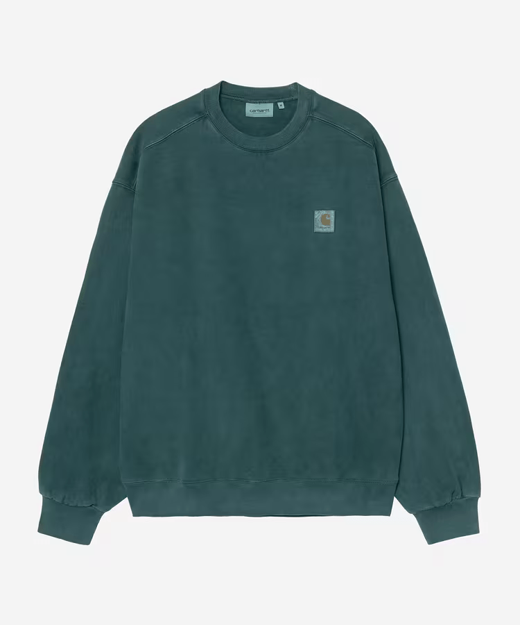 CARHARTT WIP Vista Sweatshirt Deep Lagoon Garment Dyed