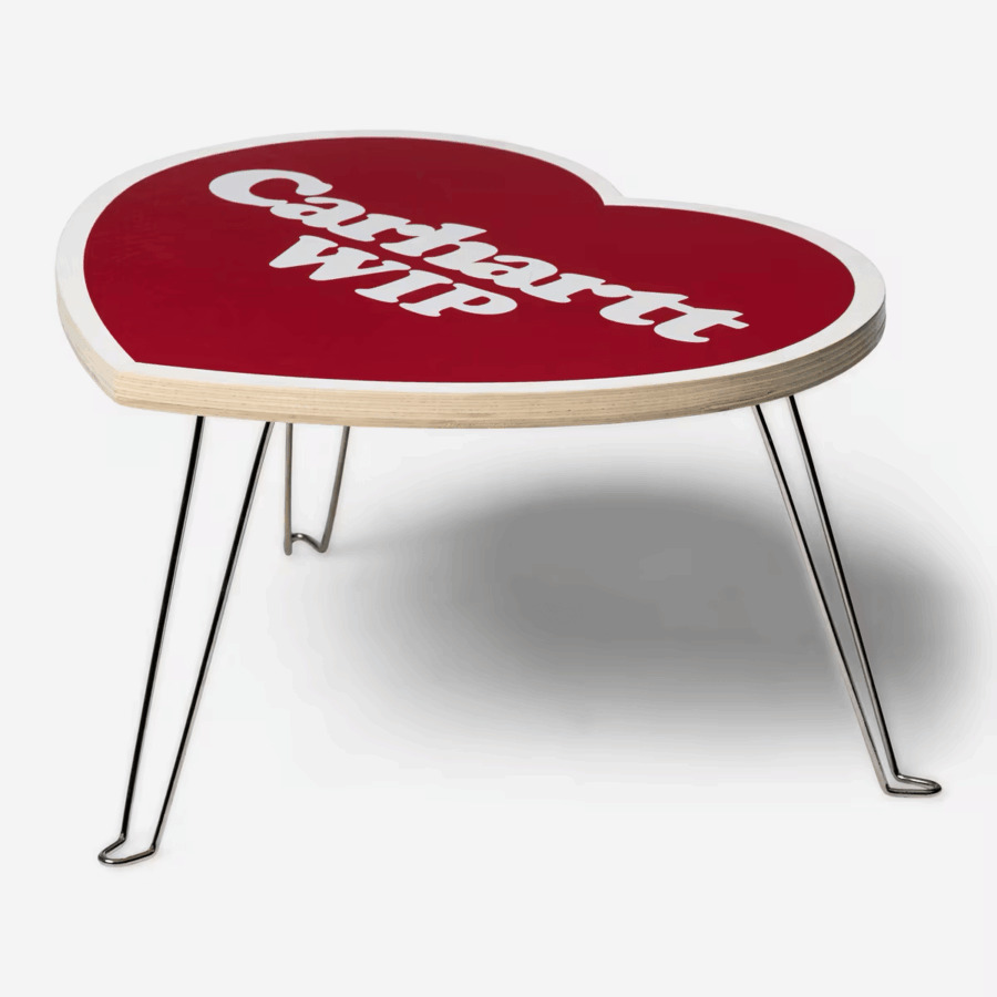 CARHARTT WIP Heart Folding Table Scarlet / White