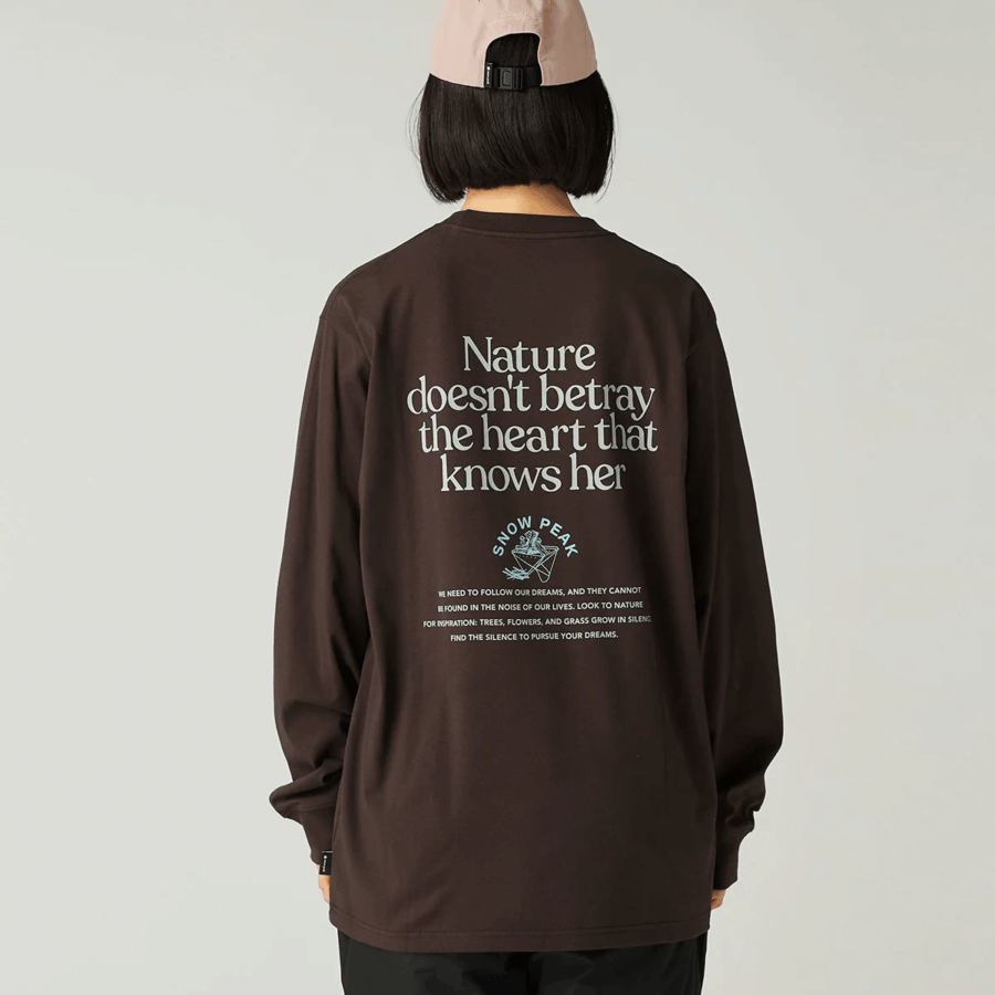 SNOWPEAK Living With Nature L/S Dark Brown