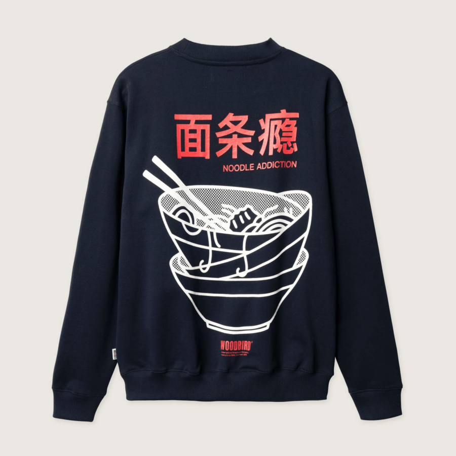 WOODBIRD Cane Bowl Crew Dark Navy