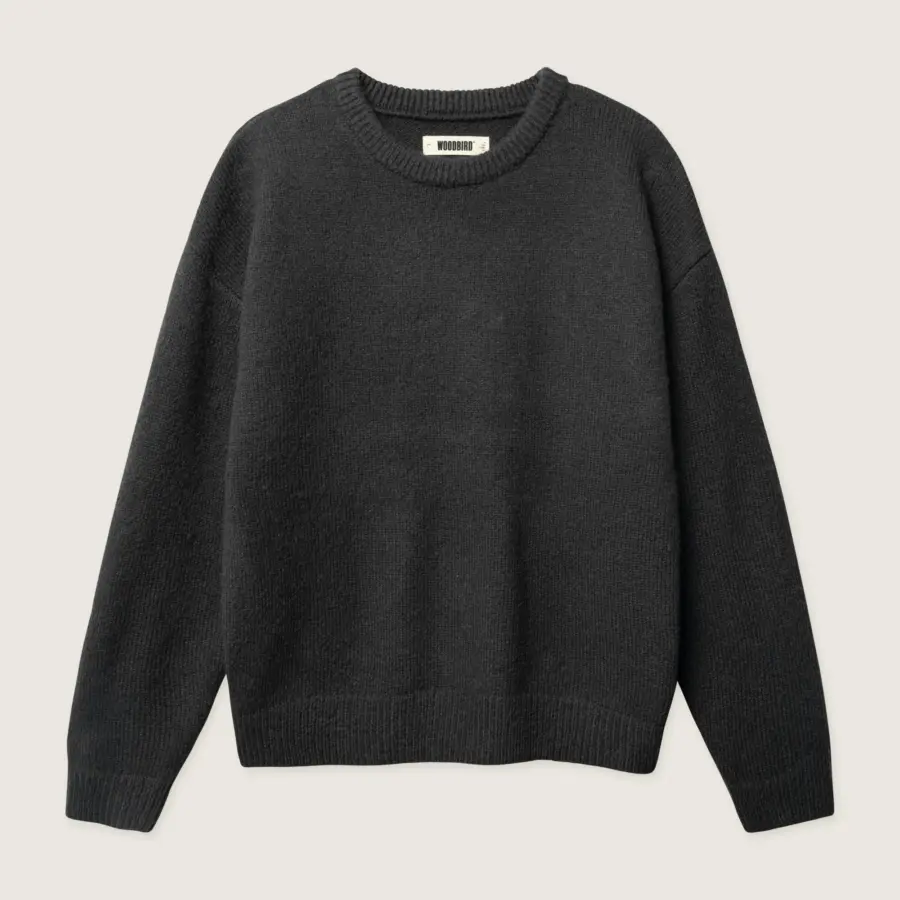 WOODBIRD Kurt Whole Knit Medium Grey