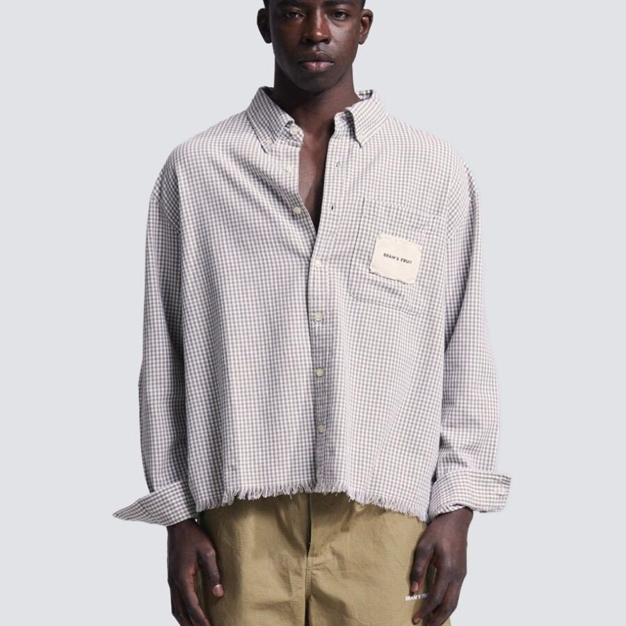BRAMS FRUIT Distressed Farmers Shirt LS Olive