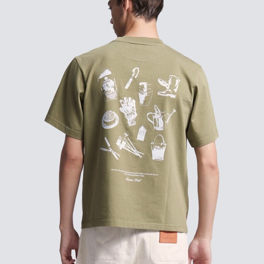 BRAM'S FRUIT Gardening Kit T-shirt Olive Green