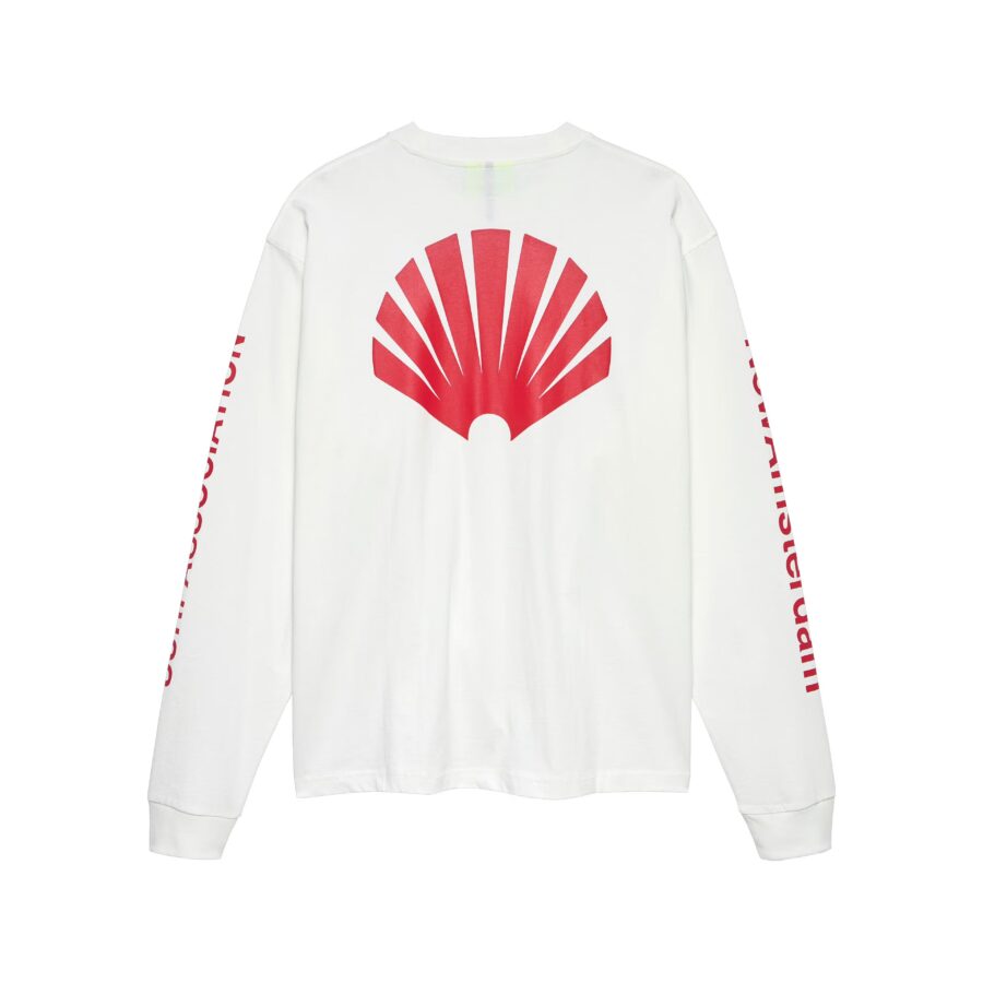 NASA Logo Longsleeve Ocean White Deep Red