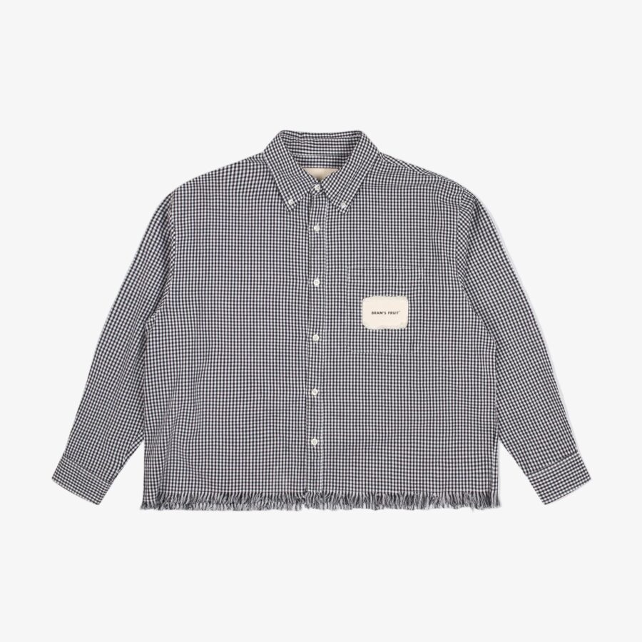 BRAM'S FRUIT Distressed Farmer's Shirt Ls Black