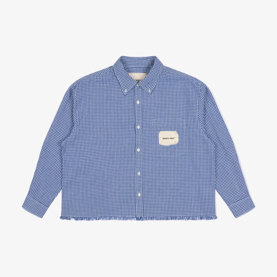 BRAM'S FRUIT Distressed Farmer's Shirt Ls Navy