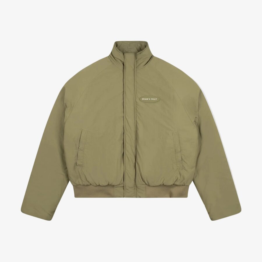 BRAM'S FRUIT Emblem Patch Padded Jacket Green