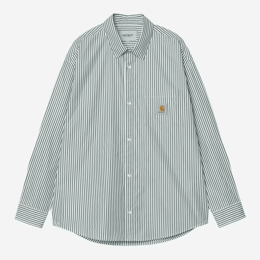 CARHARTT WIP L/S Daldry Shirt Stripe Office Blue Wax