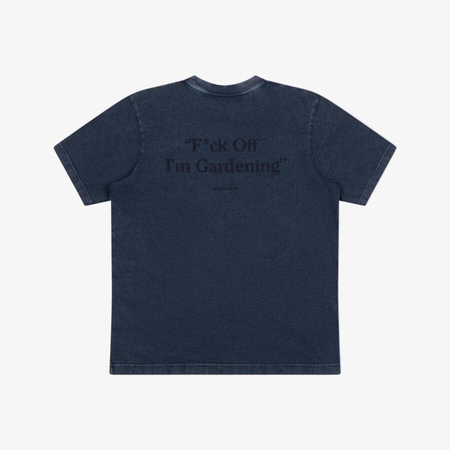 BRAM'S FRUIT Distressed F*Ck Off T-Shirt Washed Midnight Blue