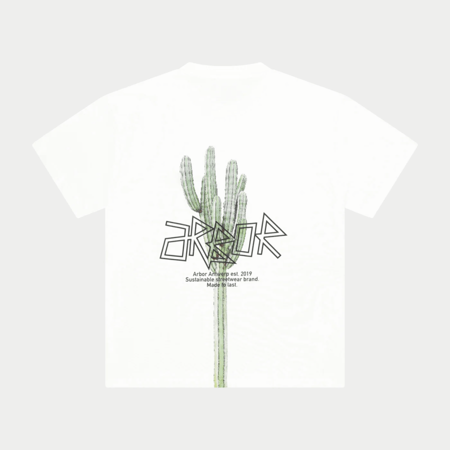 ARBOR ANTWERP Pixle Cactus White T-shirt