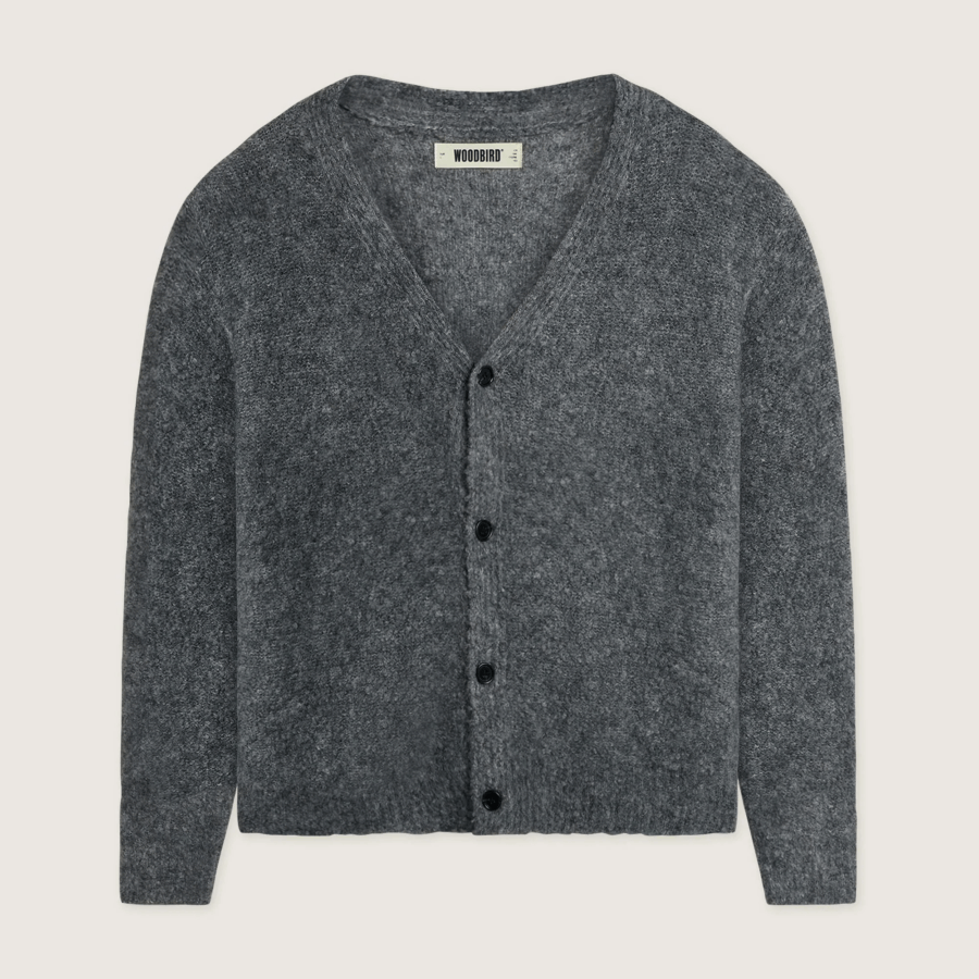 WOODBIRD Koon Loop Cardigan Asphalt