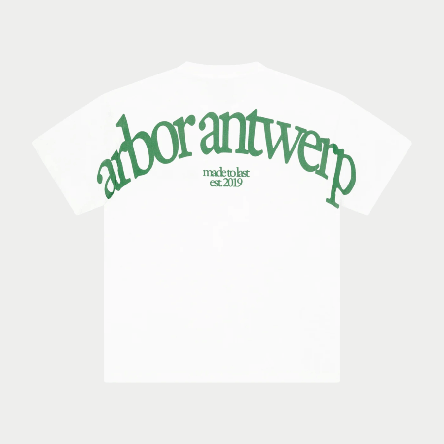 ARBOR ANTWERP Big Back Logo Green T-shirt