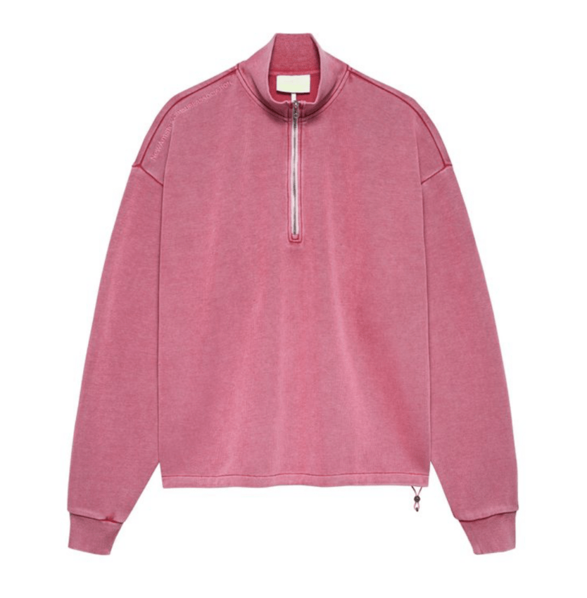 NASA  Plate Half-Zip Washed Pink