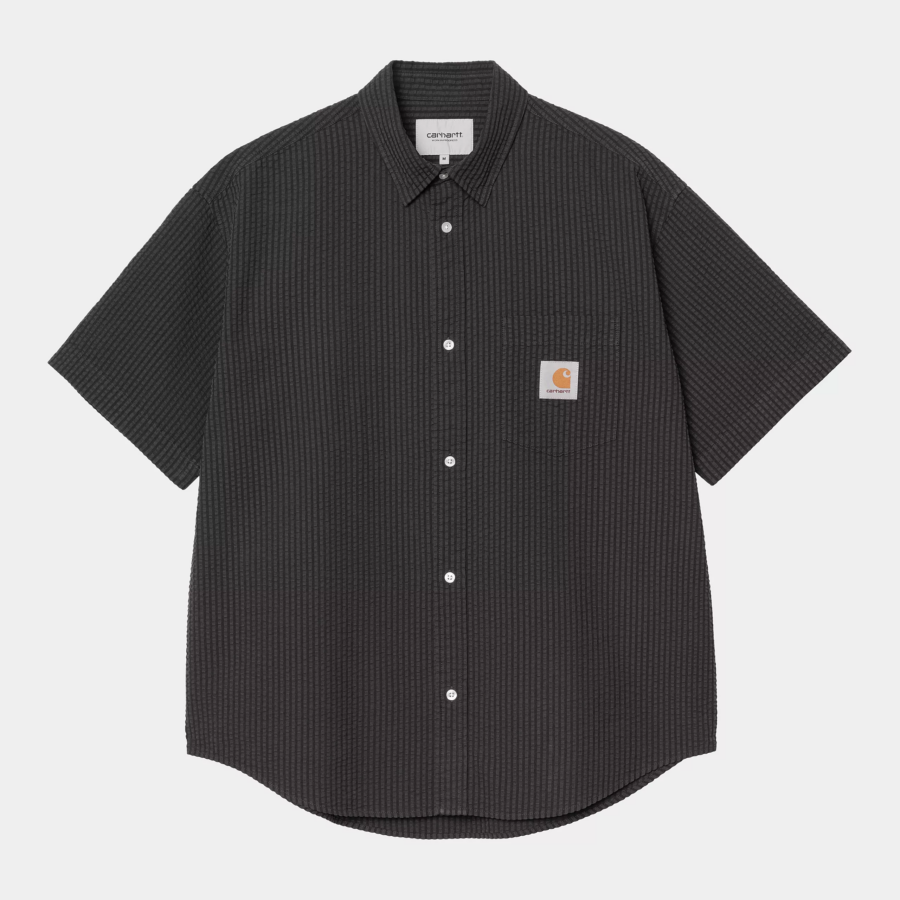 CARHARTT WIP Toland Shirt Seersucker Toland Stripe Black