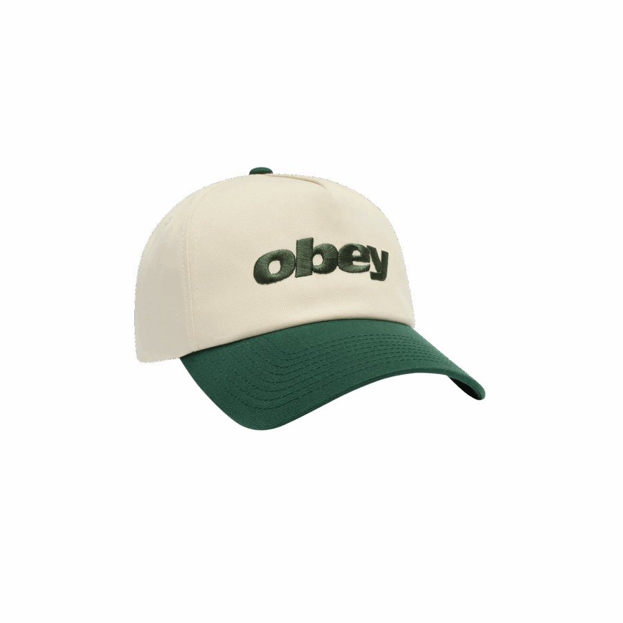 OBEY Delta 5 Panel SnapBack Spruce Multi