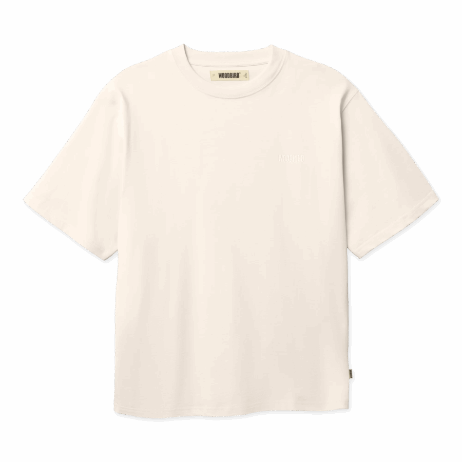 WOODBIRD Baine Base Tee Off White