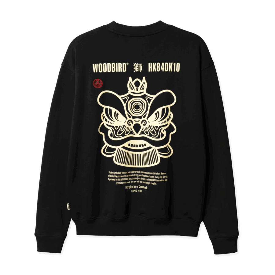 WOODBIRD Cane Lion Crew Black