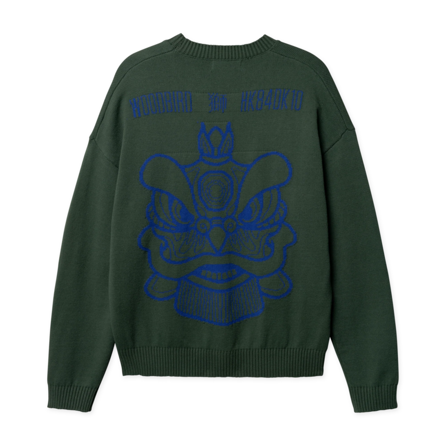 WOODBIRD Kurt Lion Crew Pine Green