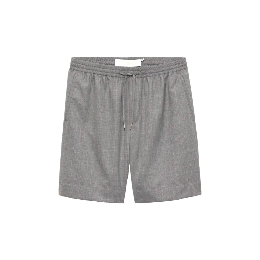 NEW AMSTERDAM SURF ASSOCIATION Wool Work Shorts Grey W/Pink Pinstripes