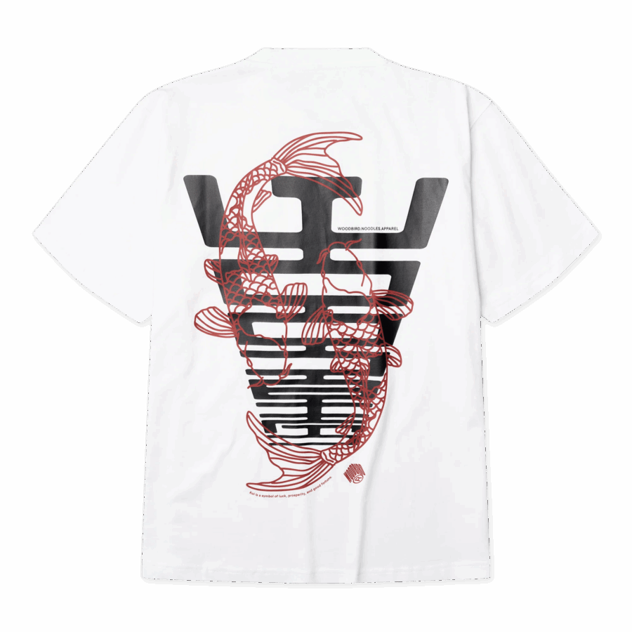 WOODBIRD Baine Carp Tee White