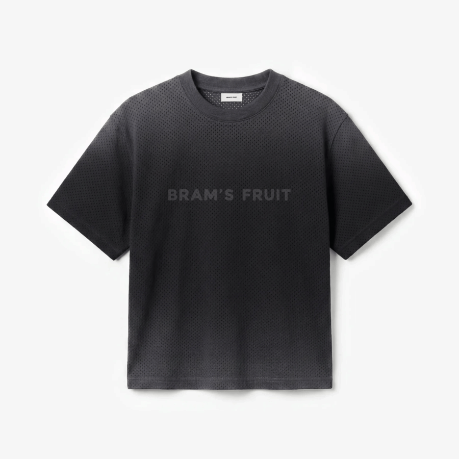 BRAM'S FRUIT Mesh Logo T-Shirt Shadow